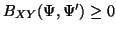 $B_{XY}(\Psi,\Psi^\prime) \geq 0$