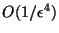 $O(1/\epsilon^4)$